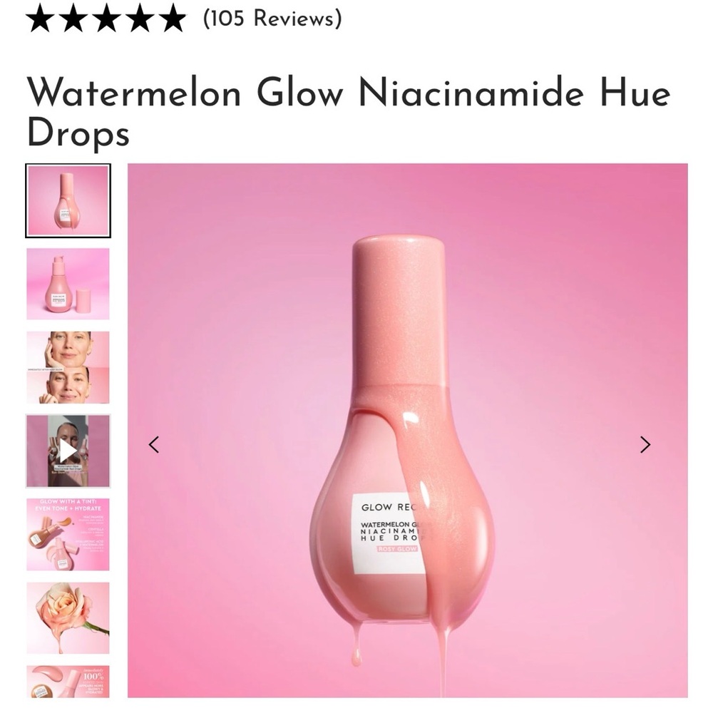 Glow Recipe Watermelon Glow Niacinamide Drops - Soft Pink